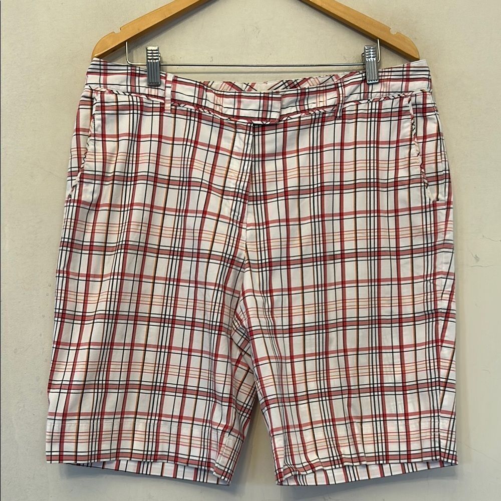 Lady Hagen Plaid Golf Shorts - Red, Black, White Size 14 EUC